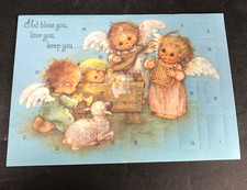 Mary Hamilton Christmas advent card one single Vintage Hallmark Angel baby jesus
