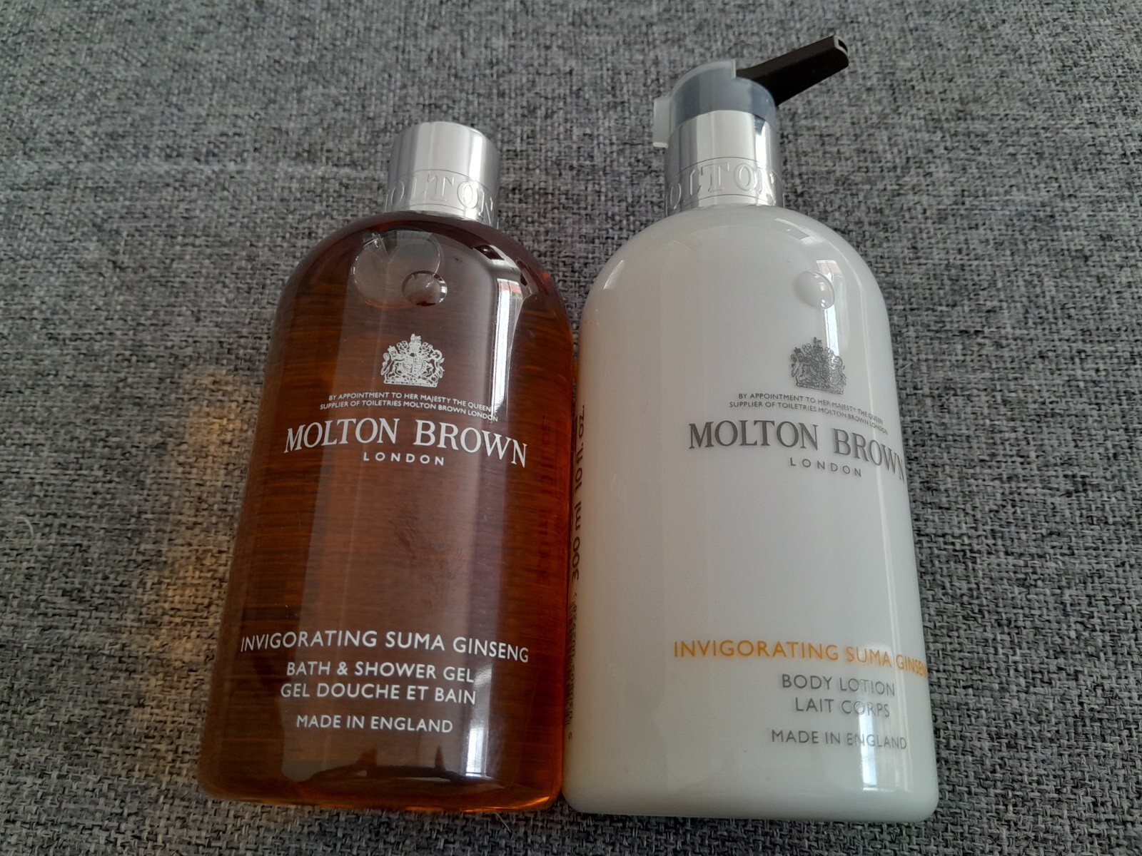 Molton Brown NEW x2 Bottles Invigorating Suma Ginseng Body Lotion & Shower Gel eBay