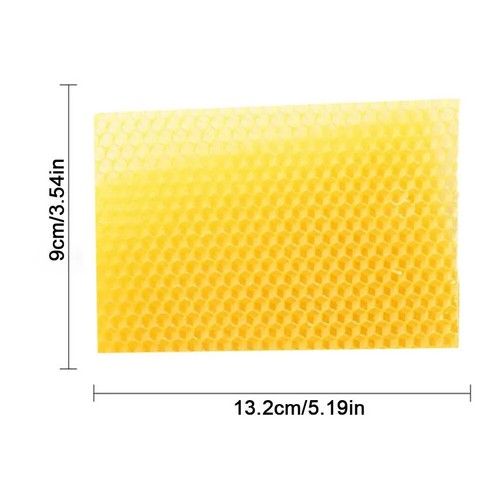 Natural Bee Wax Foundation Sheet 10 pcs for Honeycomb Making Candle DIY Craft - Picture 2 of 25