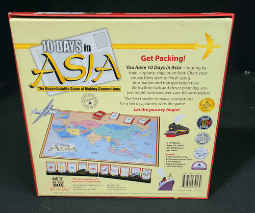 10 Days In Asia Connection Making Strategy Board Game Out Of The Box Games - Picture 2 of 4