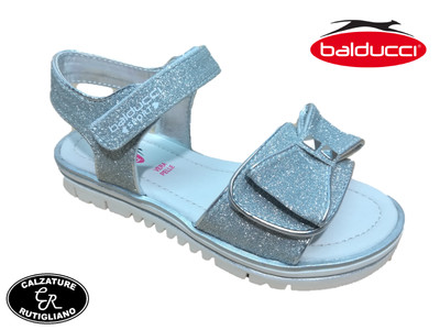 BALDUCCI SPORT SCARPE BAMBINA SANDALI ARGENTO GLITTER REGOLAZIONE STRAPPO  -BS814 | eBay