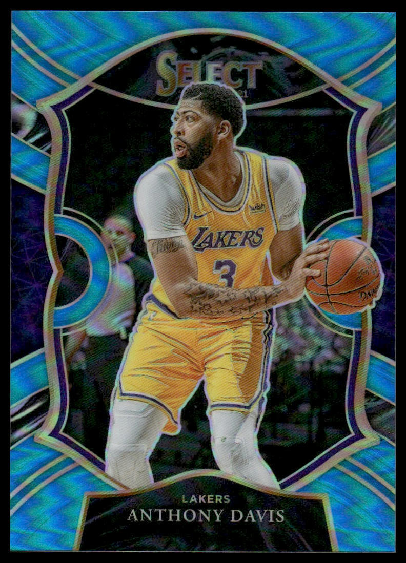 2020-21 Panini Select #45 Anthony Davis Light Blue Prizms #/299
