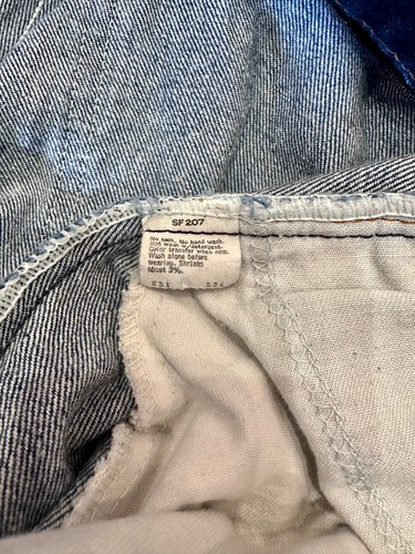 Vtg '80s Levis 519 0217 Dark Wash Denim Jeans Orange Tab 31x34 Retro Rockabilly - Picture 5 of 9