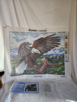 Zweigart Orchidea Collection Bald Eagle Printed Cross Stitch Canvas Needlepoint