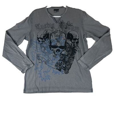 1990s Vintage ラメ系skull long t-shirt メルカリ T-Shirt Sleeve