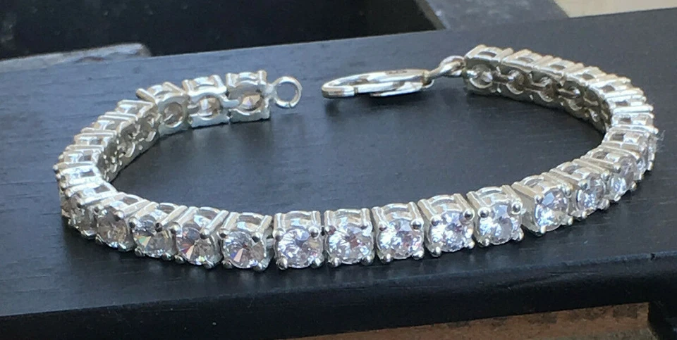 Brazalete Tenis 17.45ct Brillante D/VVS1 Swarovski Circonita en 7.5" Foto 4 de 4