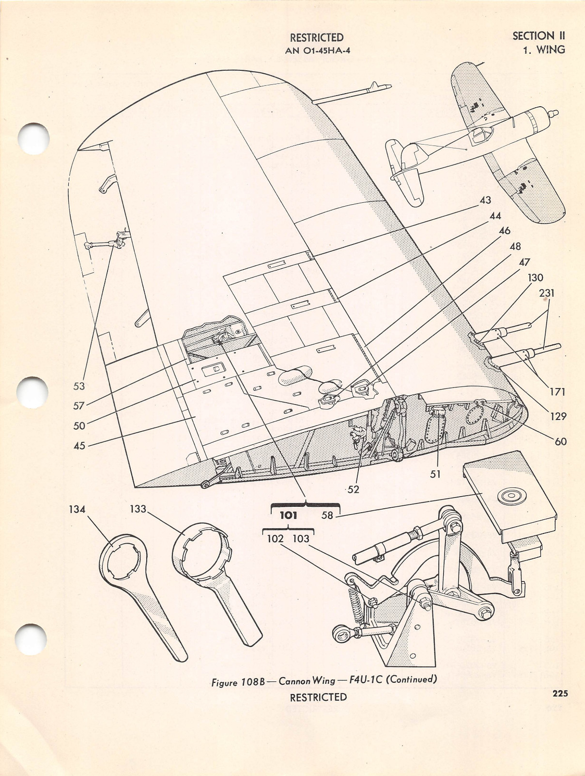 F4U1 Corsair Aircraft Parts Catalog World War II Book Flight Manual