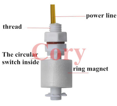 1pcs Float Switch NO+NC Liquid level switch Water Sensor 10W 100V DC plastic #D5