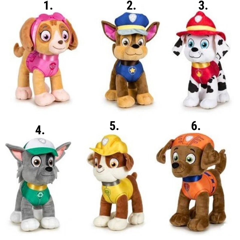 PAW Patrol Plüschtier 28 cm Helfer auf Vier Pfoten Chase Skye Rocky Marshall