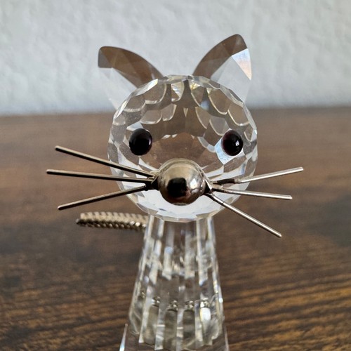 Gatto in miniatura cristallo Swarovski con coda pezzo ritirato ottime condizioni senza scatola - Foto 2 di 10