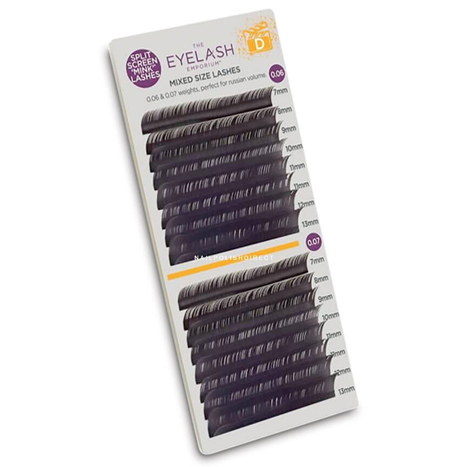 Eyelash Emporium Mink Lashes Individual Lengths 7mm (0.06) To 13mm 0.07 - D Curl