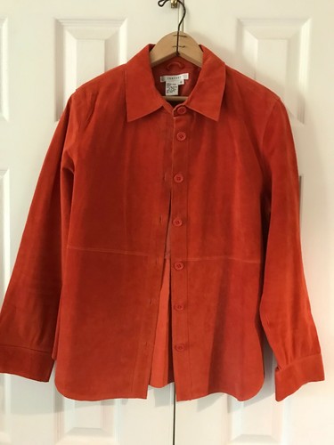 Co \u0026 Eddy Orange Suede Jacket Women's 