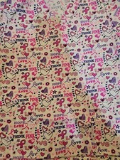 Medical Uniform Scrubs Top pink breast cancer Awareness Pockets Hearts Love Hope