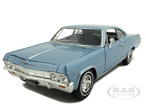 1965 Chevrolet Impala SS 396 Light Blue 1/24 Diecast Model Car by Welly 22417  