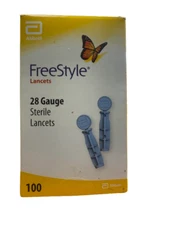 **100 Freestyle Lancets Diabetic Blood Glucose Exp 2026+ Free Shipping