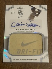 CALVIN 'CAL' MITCHELL 2016 Leaf Perfect Game Autograph Jersey Patch #1/3 PIRATES