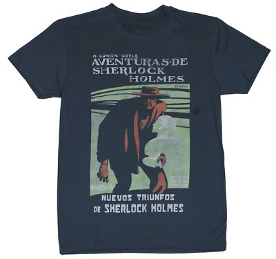 Sherlock Holmes Mens T-Shirt - Adventures De Sherlock Holmes'' Book Cover Image