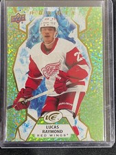 Lucas Raymond Ice Rookie Green Parallel Rookie 144 Ice UD Hockey 2021-22