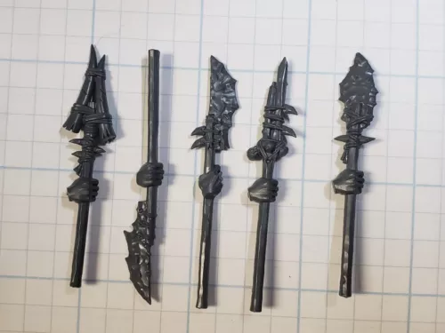 Warhammer Old World Orcs Goblins Bits OOP Savage Orc Stone Spears x5 Set B