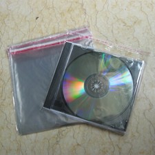 200 CD Case Box Jewel case resealable Wrap Bag Sleeve For Bag Music CD