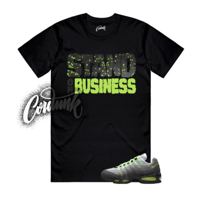 Air Max 95 Big Bubble Neon Black Yellow Cool Grey 2025 T Shirt Match SOB