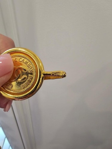 Chanel Vintage Gold Dreifachkettengürtel mit 2 Rue Cambon Paris Medaillons - Bild 11 von 11
