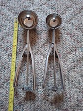 Ice Cream Scoop, 2Pcs Stainless Steel Cookie Dough Scoop "New"