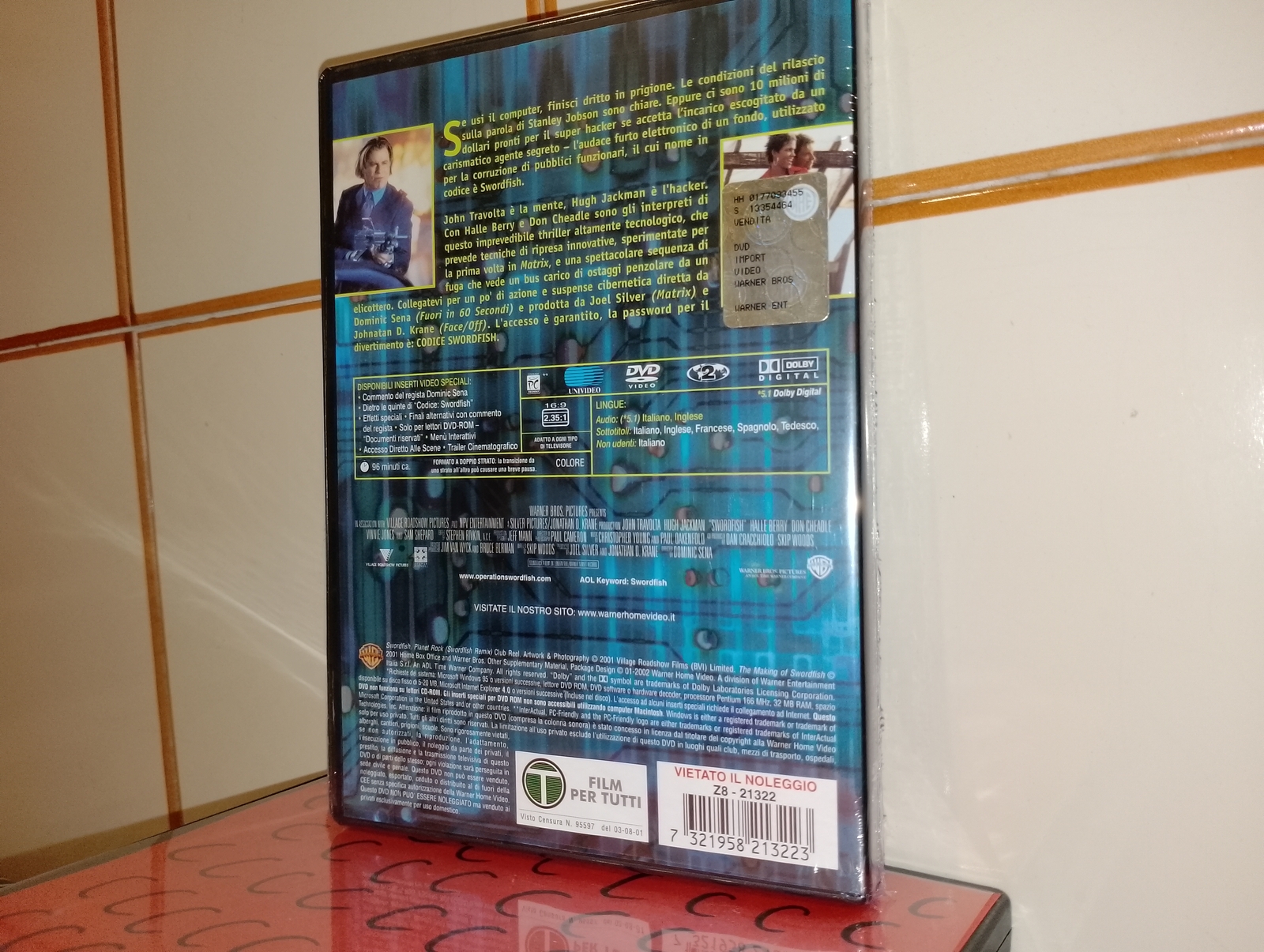 Codice Swordfish John Travolta Halle Berry Dvd Nuovo eBay