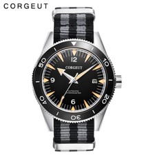 41mm CORGUET Miyota 8215 Japan NH35A Movement Automatic Mens Watch Black Dial