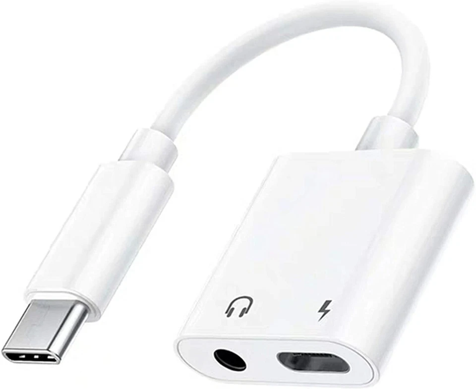 Cargador de auriculares adaptador de audio auxiliar USB tipo C a 0 1/8 pulgadas para Huawei Xiaomi Foto 4 de 4