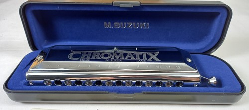 Chromatic Harmonica Suzuki Chromatix SCX-56 14 Holes in Do / C - 第 3/6 張圖片
