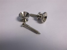 NEW - Gotoh Fender Style Strap Buttons 2 With Screws - NICKEL