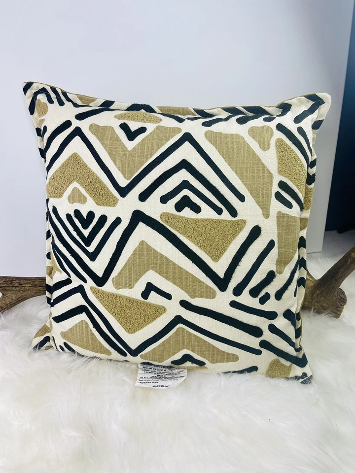 Threshold Target Geometric Black Tan Safari Accent Throw Pillow 18”  - Image 2 of 4