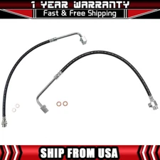 For Ford F-250 1989-1996 2pcs Sunsong Brake Hydraulic Hose Brake Line Front