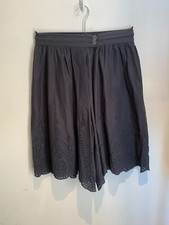 YMC Marry Me culottes 10 NEW wide leg shorts skirt embroidered navy lace