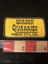 Vintage Forest City Missouri GORDON QUARRIES Patch - Stone, Rock Quarry 99C6