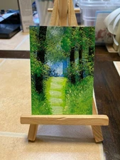ACEO Original Acrylic Painting Landscape Abstract Art Card ATC Scenery 98
