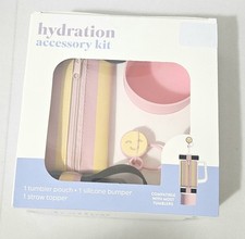 Hydration Accessory Kit Tumbler Pouch Strap Silicone Bumper Straw Topper NEW