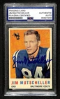 Jim Mutscheller Signed 1959 TOPPS Card #89 Cleveland Browns PSA/DNA 201514