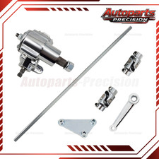 Chrome Vega Steering Box Pitman Arm 36 Coated 34 Dd Shaft 2 Ss U Joints Chrome Vega Steering Box Pitman Arm 36 Coated 34 Dd Shaft 2 Ss U Joints