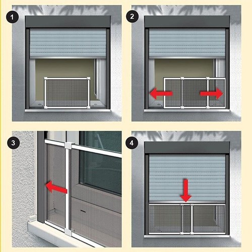 Adjustable Sliding Window Screen (19.68 ''H x 28-52'' W, White) 2 Packs Expan... - Picture 7 of 7