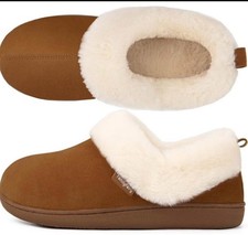 FamilyFairy Women's Warm Bootie Slippers Non Slip Indoor Outdoor (size 5-6)