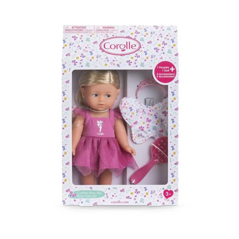 Poupée en vinyle Corolle d'exception avec sa robe de fée rose