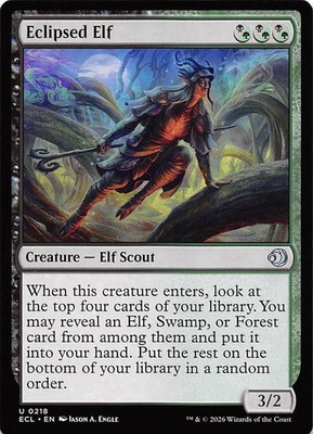Eclipsed Elf 218 Lorwyn Eclipsed Magic the Gathering