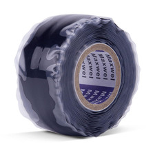 Self Fusing Silicone Tape Leak Seal - 1 in 10 Ft Black No Adhesive Waterproof Si