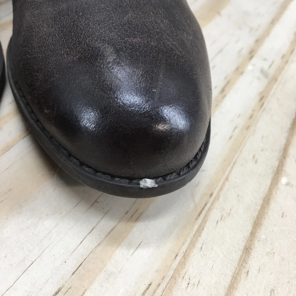 Me Too Boots Womens 6.5 M Ankle Bootie Brown Leather Casual Pull On Block Heels - Image 4 of 4