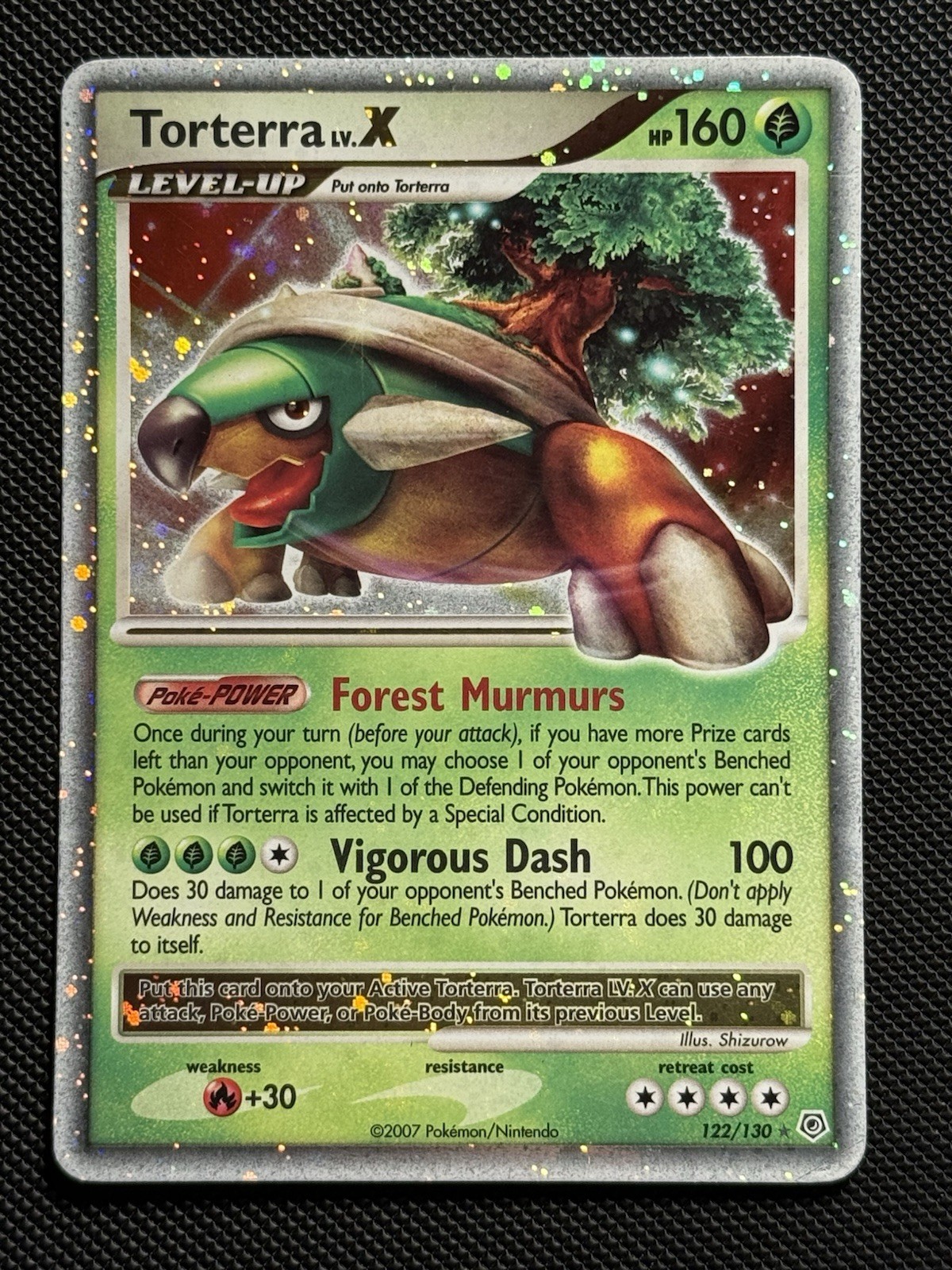 Torterra LV.X 122/130 Holo Rare Diamond Pearl Pokemon Card 2007 Ultra Rare VLP