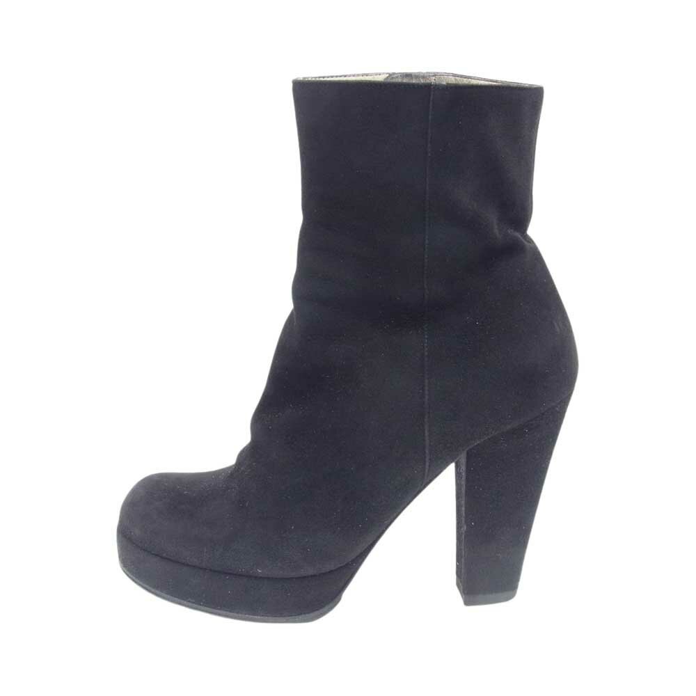 Saint Laurent Short Boots Shoes EU 37 US 7 Suede Black Authentic thumbnail 2