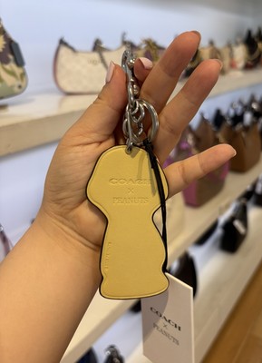 Coach Peanuts 2025 Charlie Brown Charm Keychain 75th Anniversary