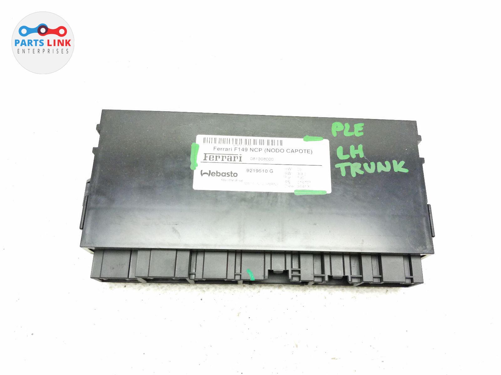 2008-14 FERRARI CALIFORNIA CONVERTIBLE TOP CAPOTE CONTROL MODULE 81308000 F149